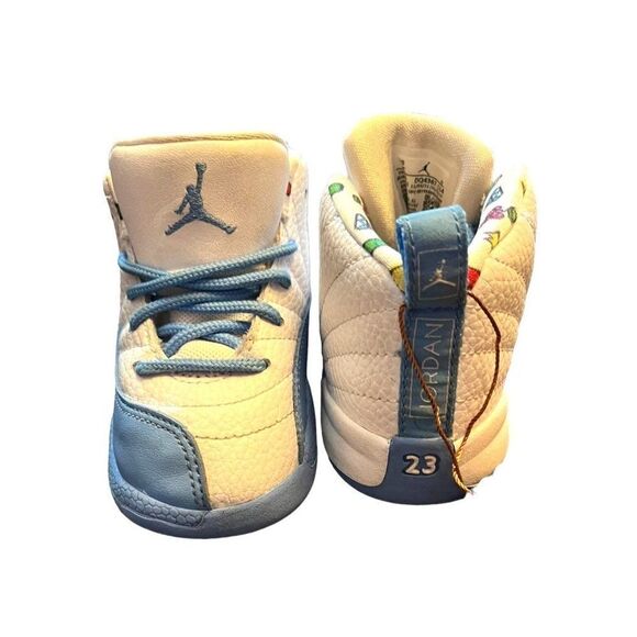 Jordan 12 Retro‎ Emoji University Blue Toddler Size 7C - Picture 3 of 6